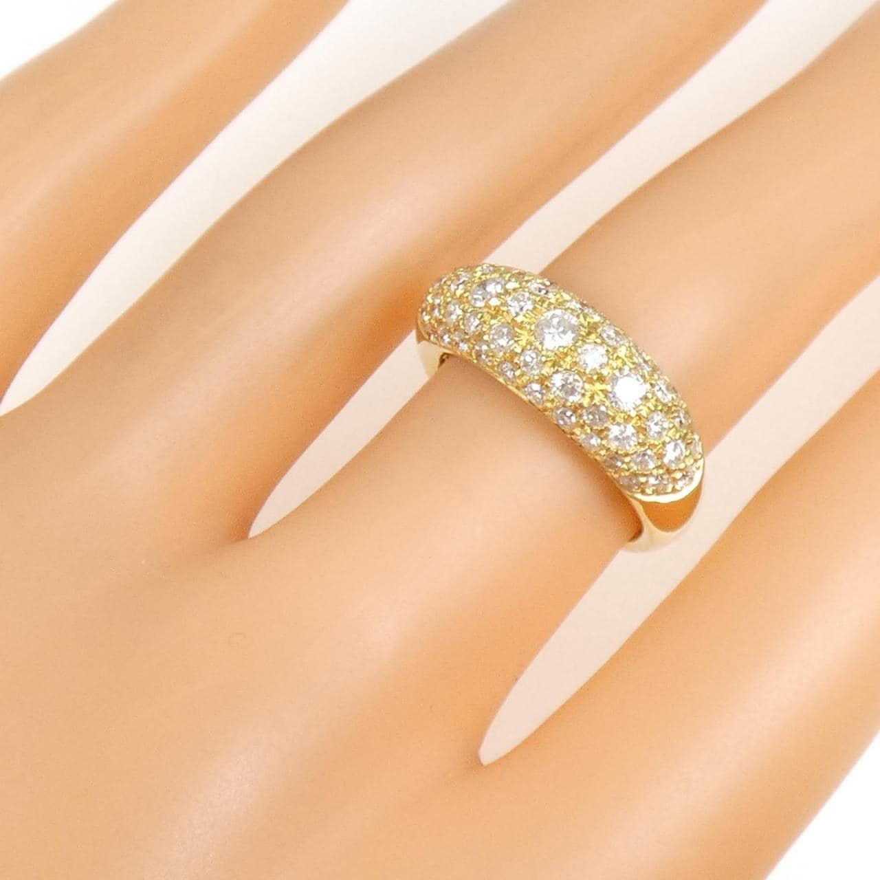 K18YG パヴェ ダイヤモンド リング 1.00CT