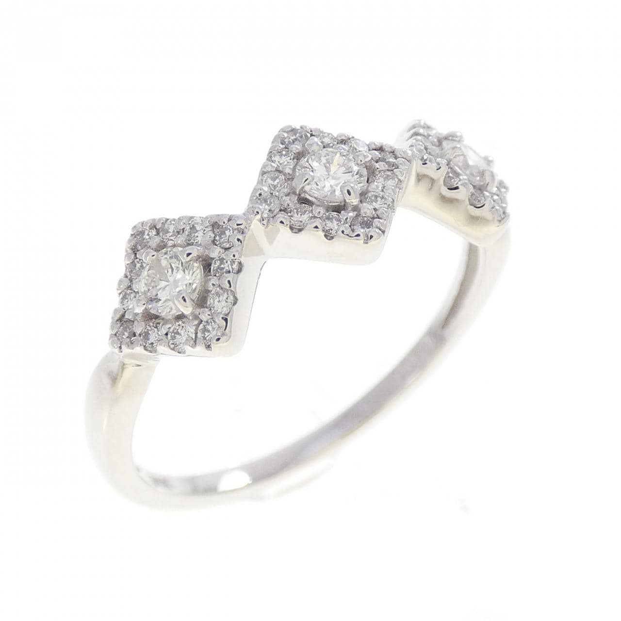 K18WG ダイヤモンド リング 0.39CT