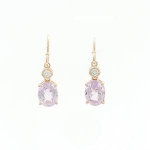 K18PG クンツァイト ピアス 4.36CT