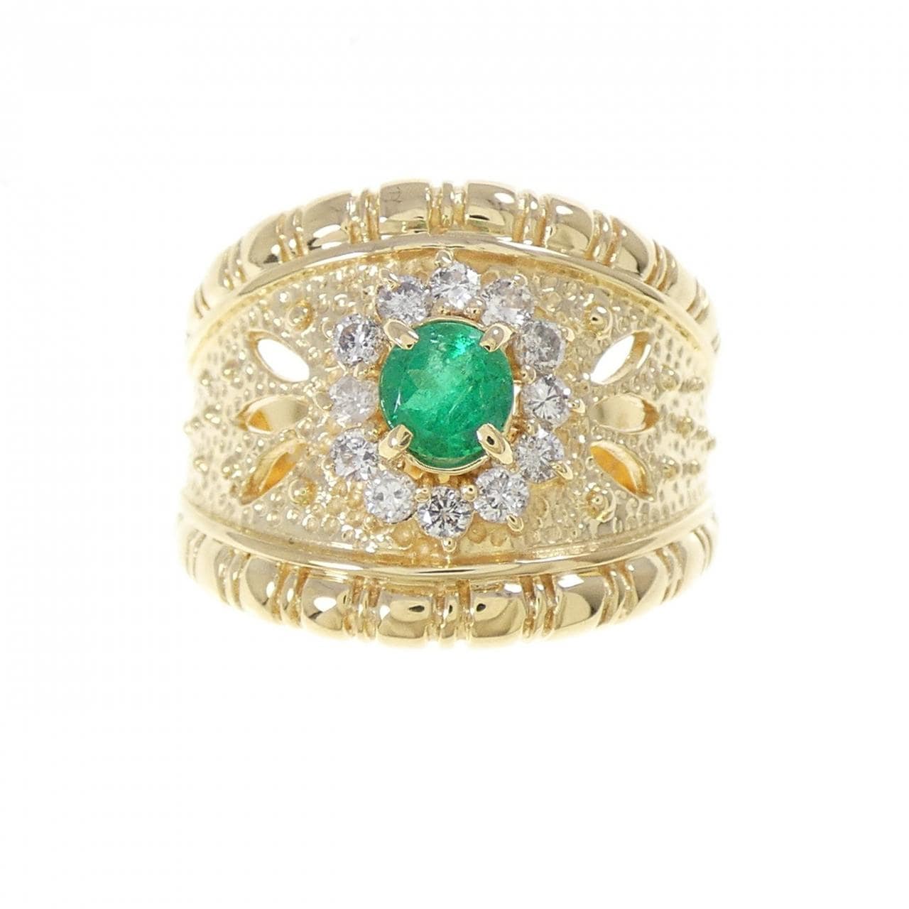 K18YG エメラルド リング 0.26CT