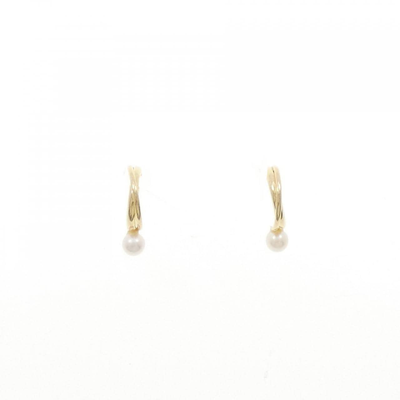 【新品】K10YG 淡水パール ピアス
