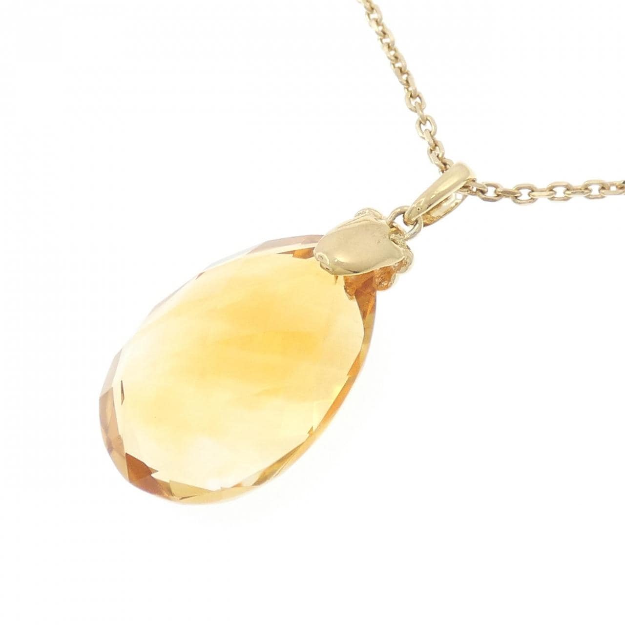 K18YG シトリン ネックレス