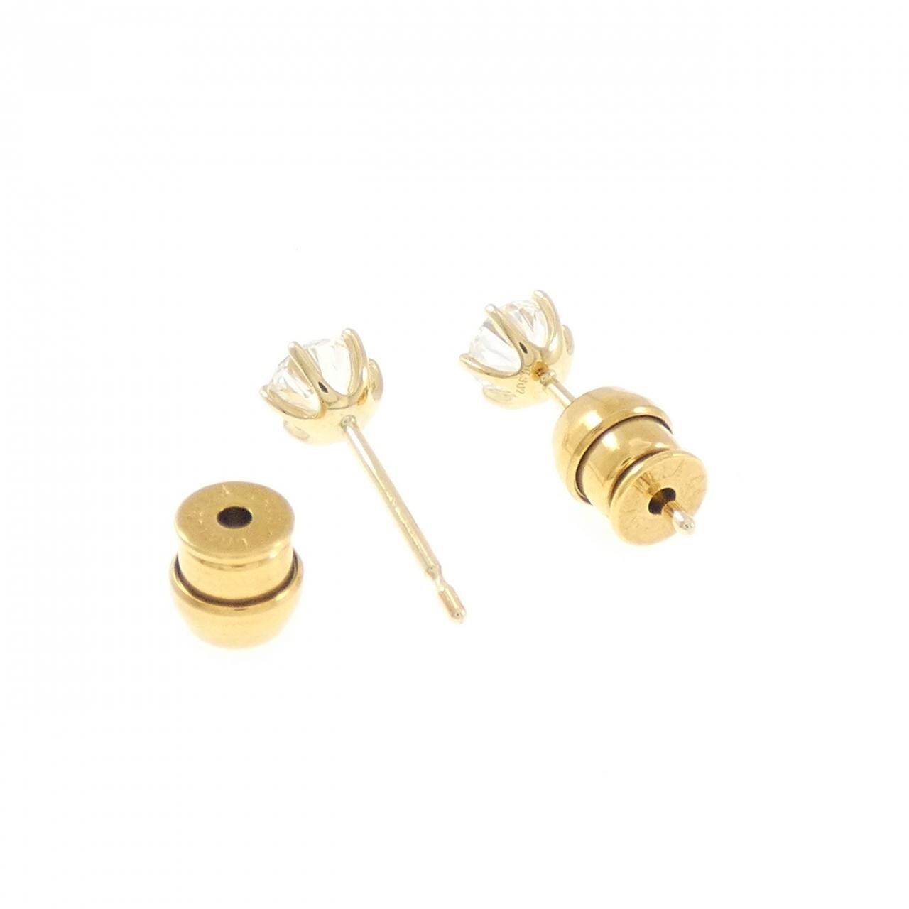 【リメイク】K18YG/ST ダイヤモンド ピアス 0.302CT 0.314CT E VS2 EXT-VG