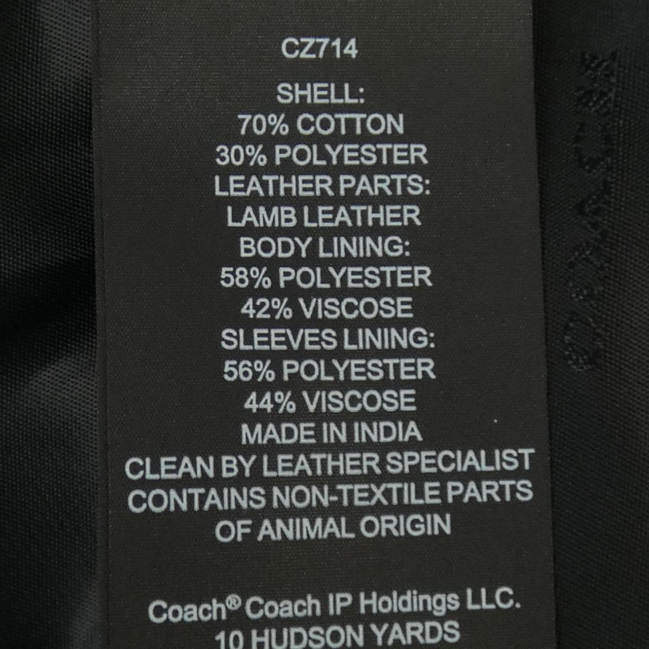 コーチ COACH CZ714 ジャケット