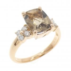 K18PG スモーキークオーツ リング 1.82CT