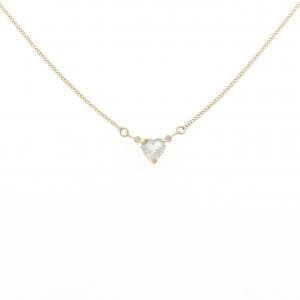 K18YG ハート アクアマリン ネックレス