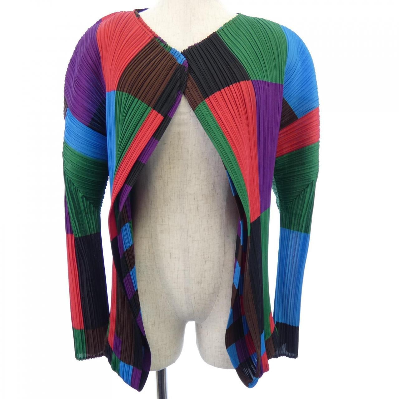 【ヴィンテージ】プリーツプリーズ PLEATS PLEASE 2001 マルチカラー PP14-JD344 カーディガン