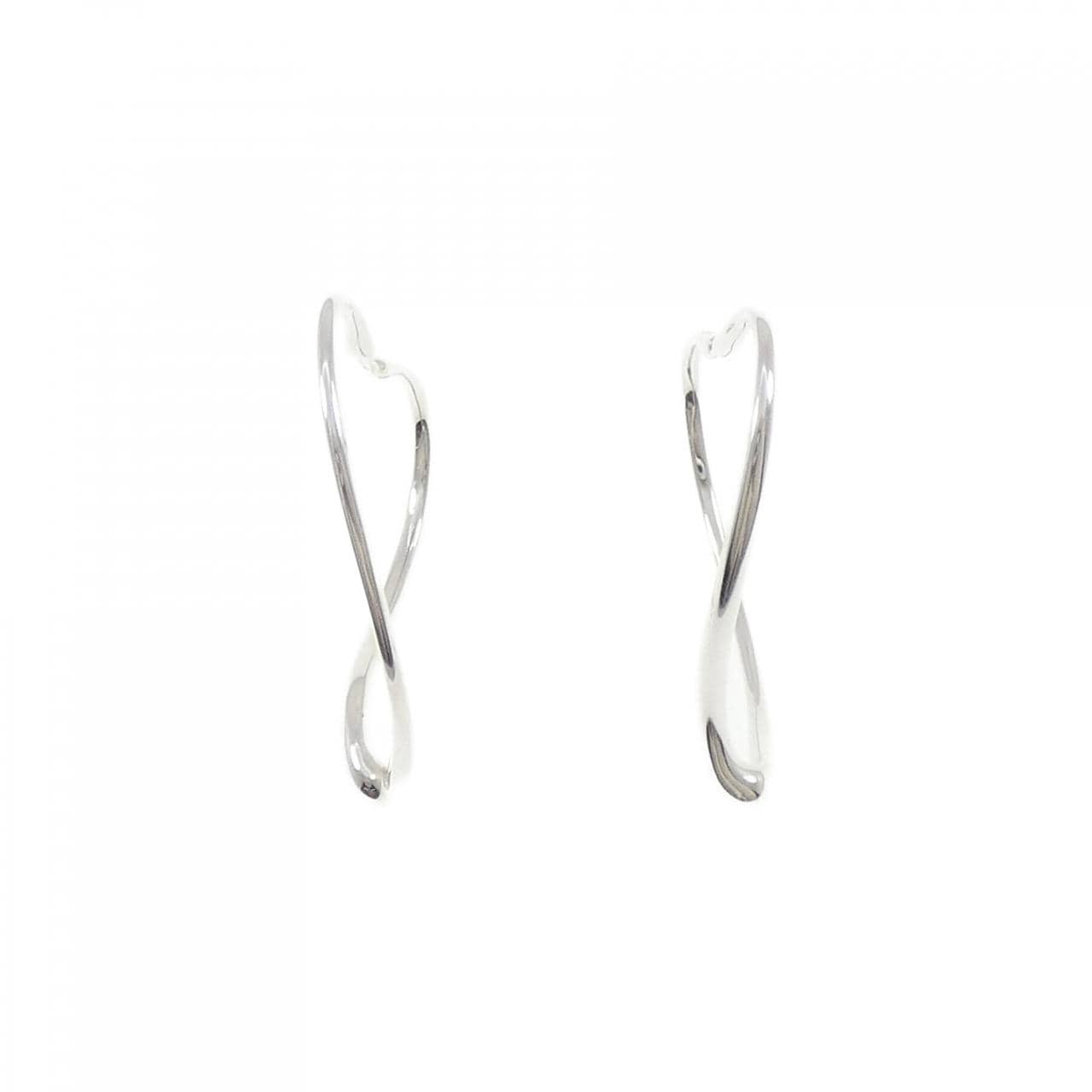 ティファニー オープン ハート フープ ピアス