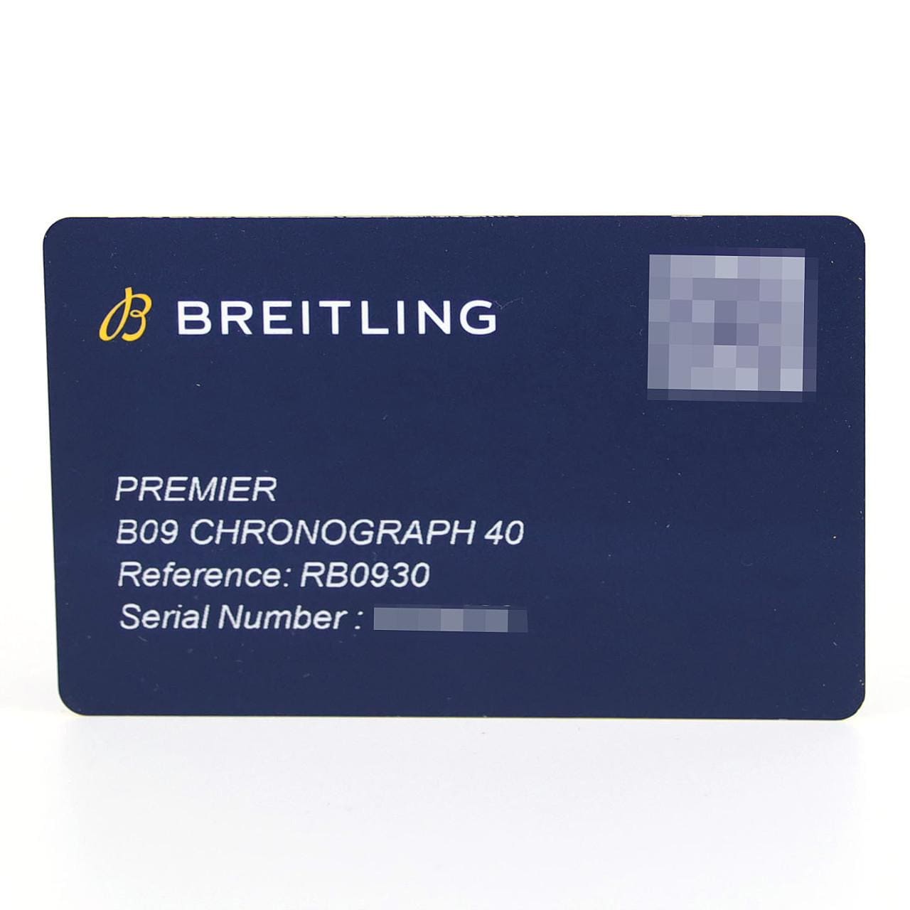Breitling Premier B09 Chronograph 40 RG RB0930/RB0930371G1P1 PG/RG Manual Winding BREITLING