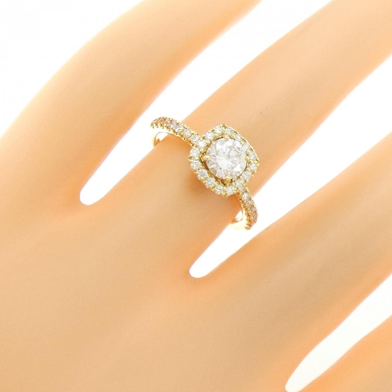 【リメイク】K18YG ダイヤモンド リング 0.535CT E SI2 VG