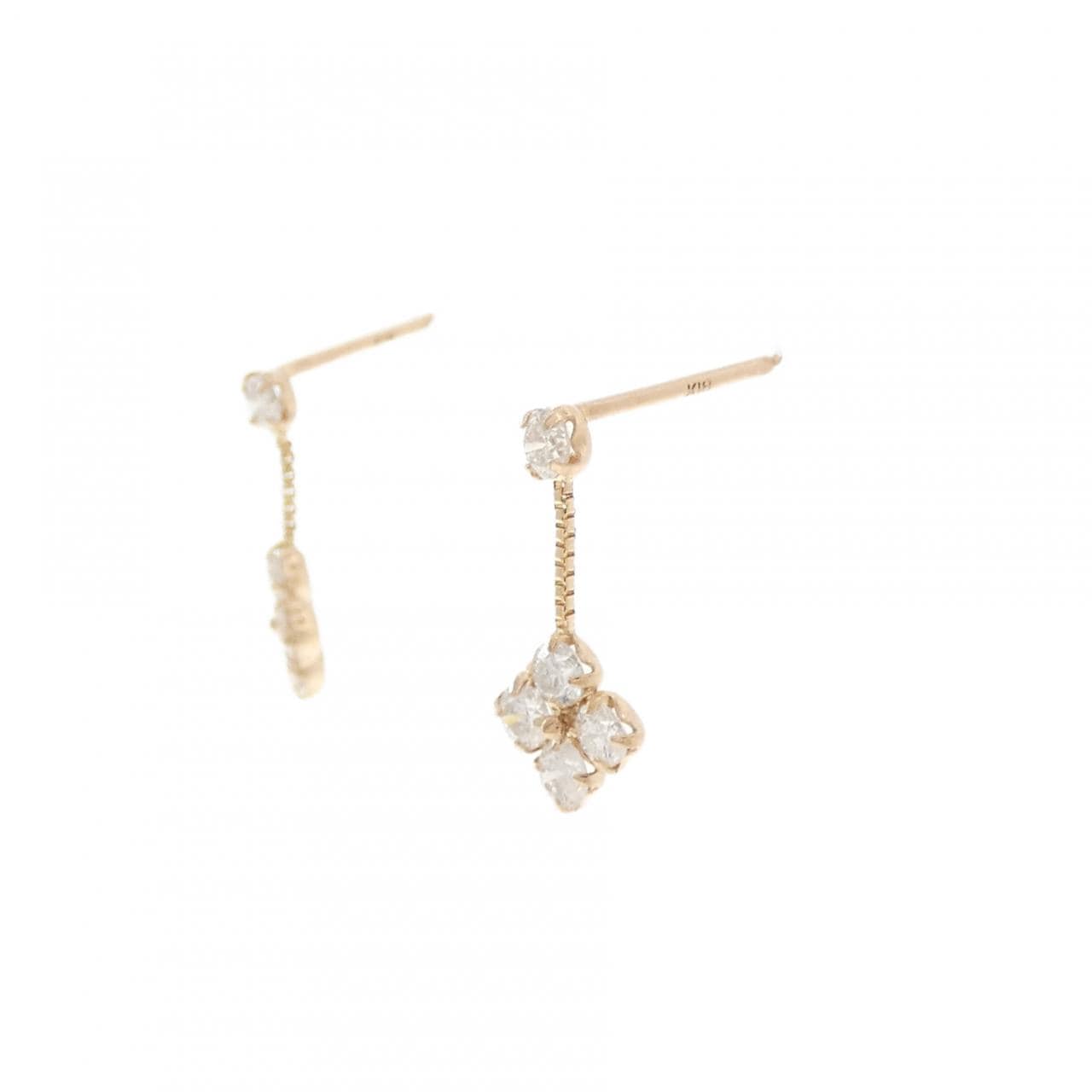 K18PG ダイヤモンド ピアス 0.30CT