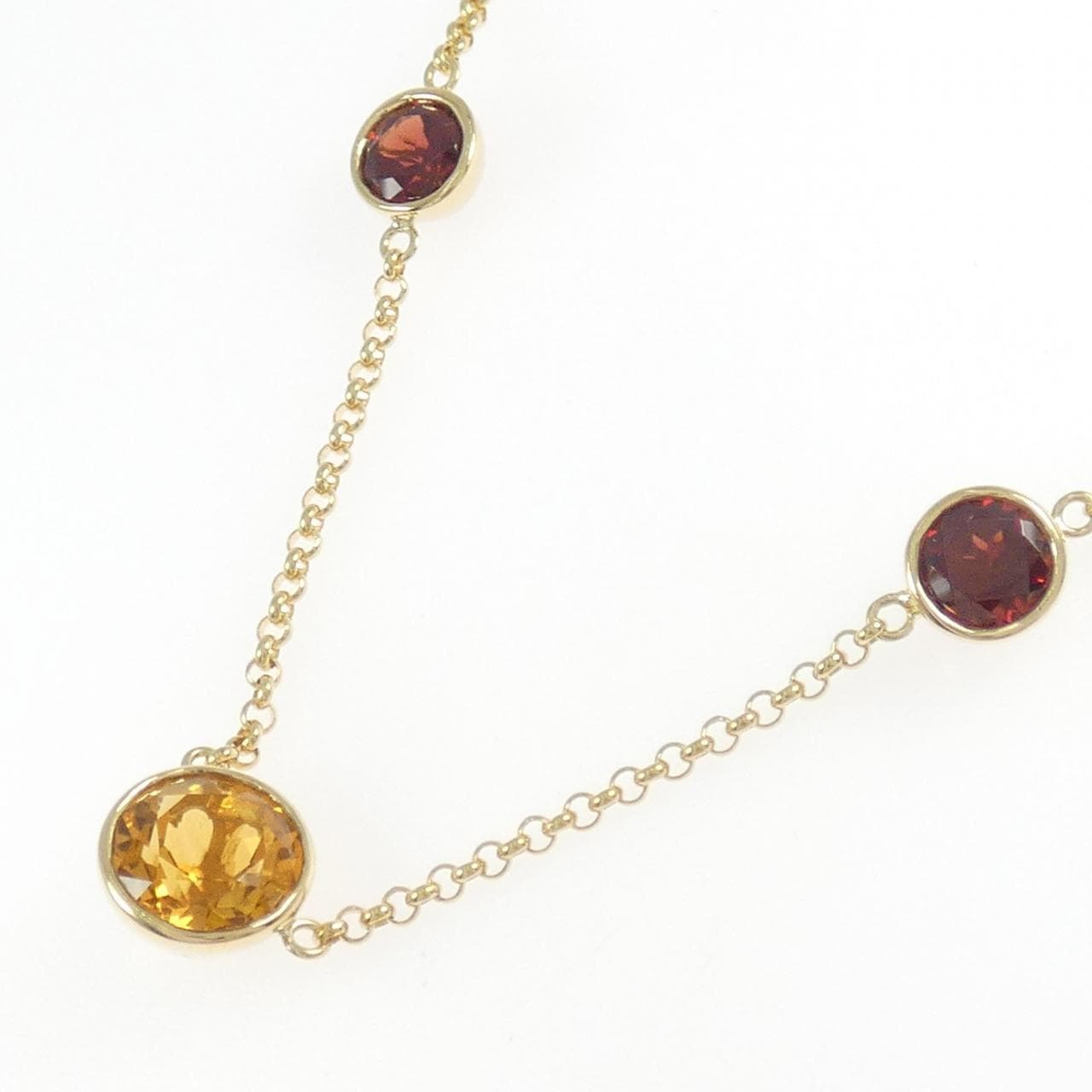 K18YG シトリン ネックレス 4.00CT