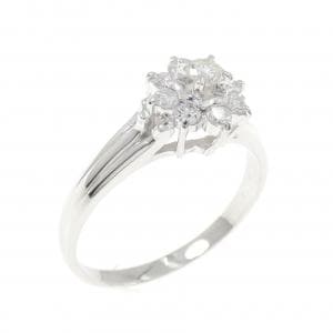 PT900 フラワー ダイヤモンド リング 0.30CT