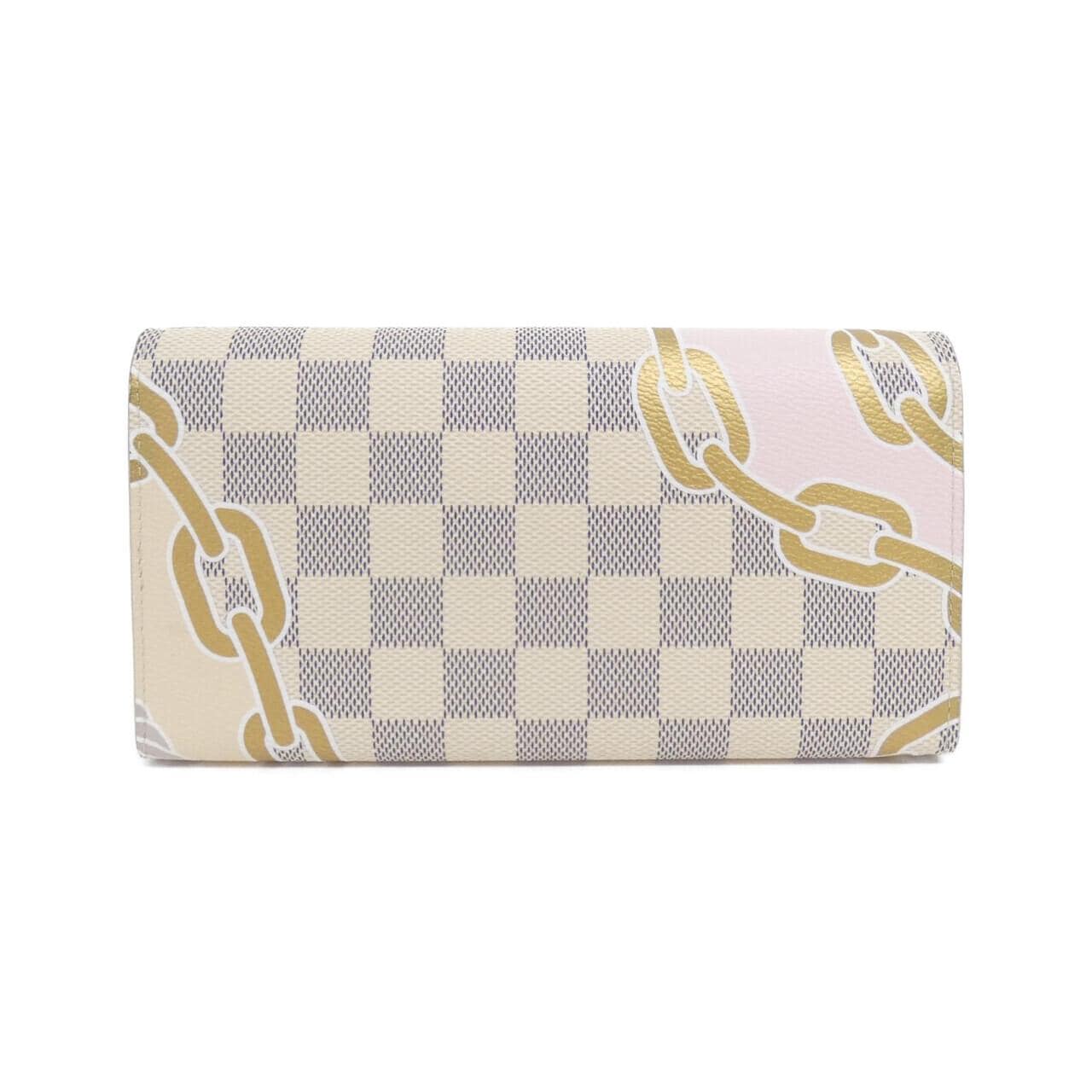 LOUIS VUITTON Damier Azur（绳索和链条）Portefeuille Sarah N40482 钱包