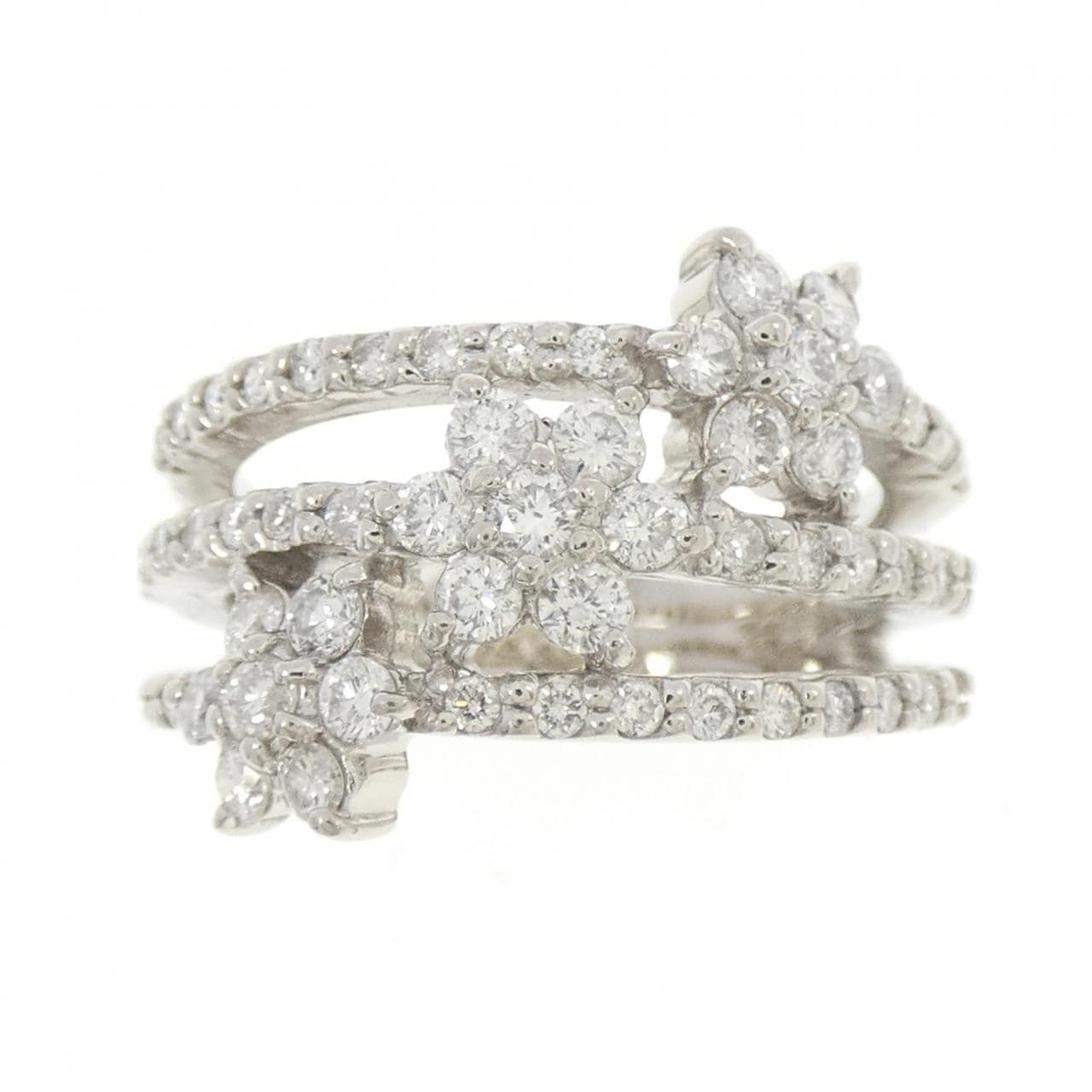 PT フラワー ダイヤモンド リング 1.05CT