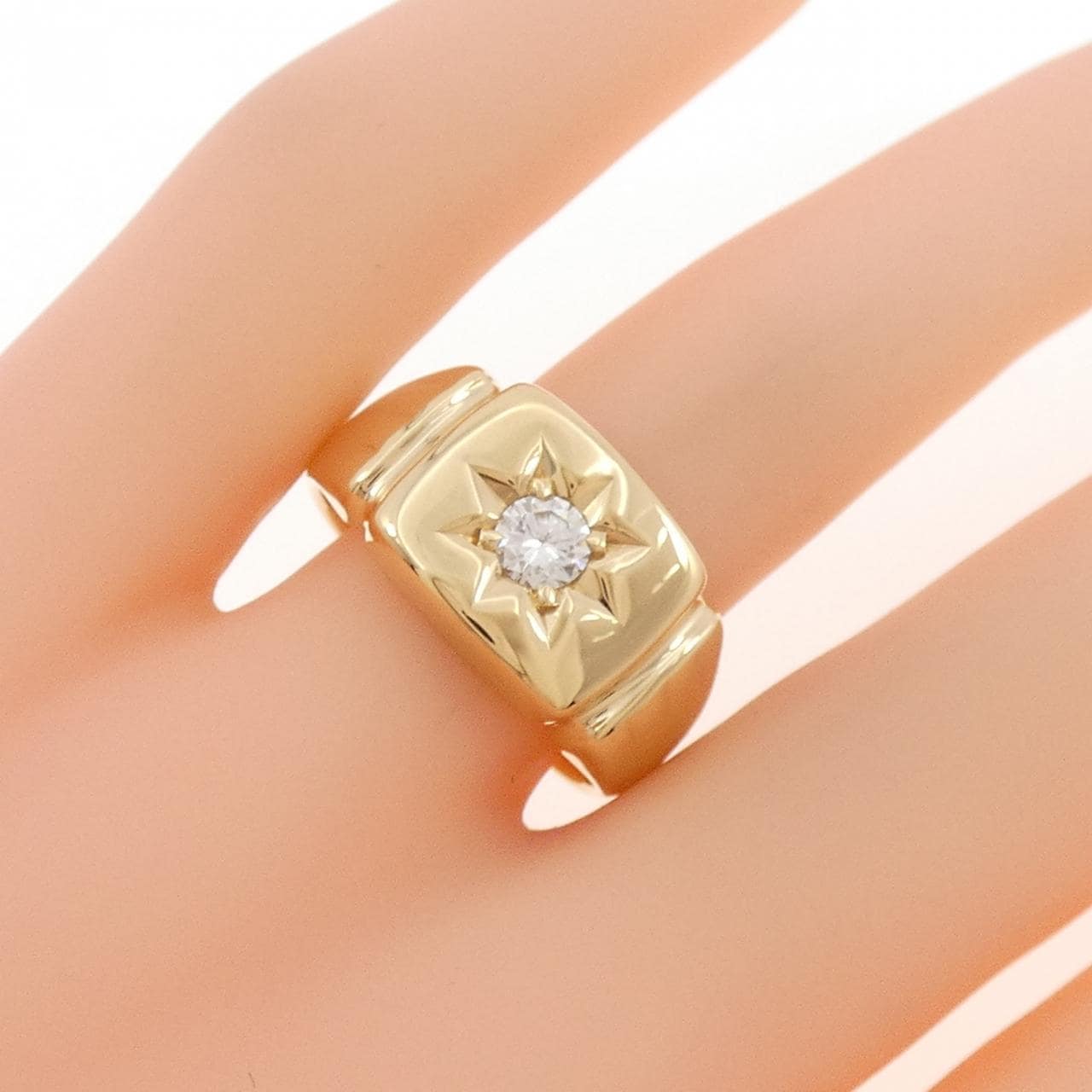 K18YG ダイヤモンド リング 0.217CT