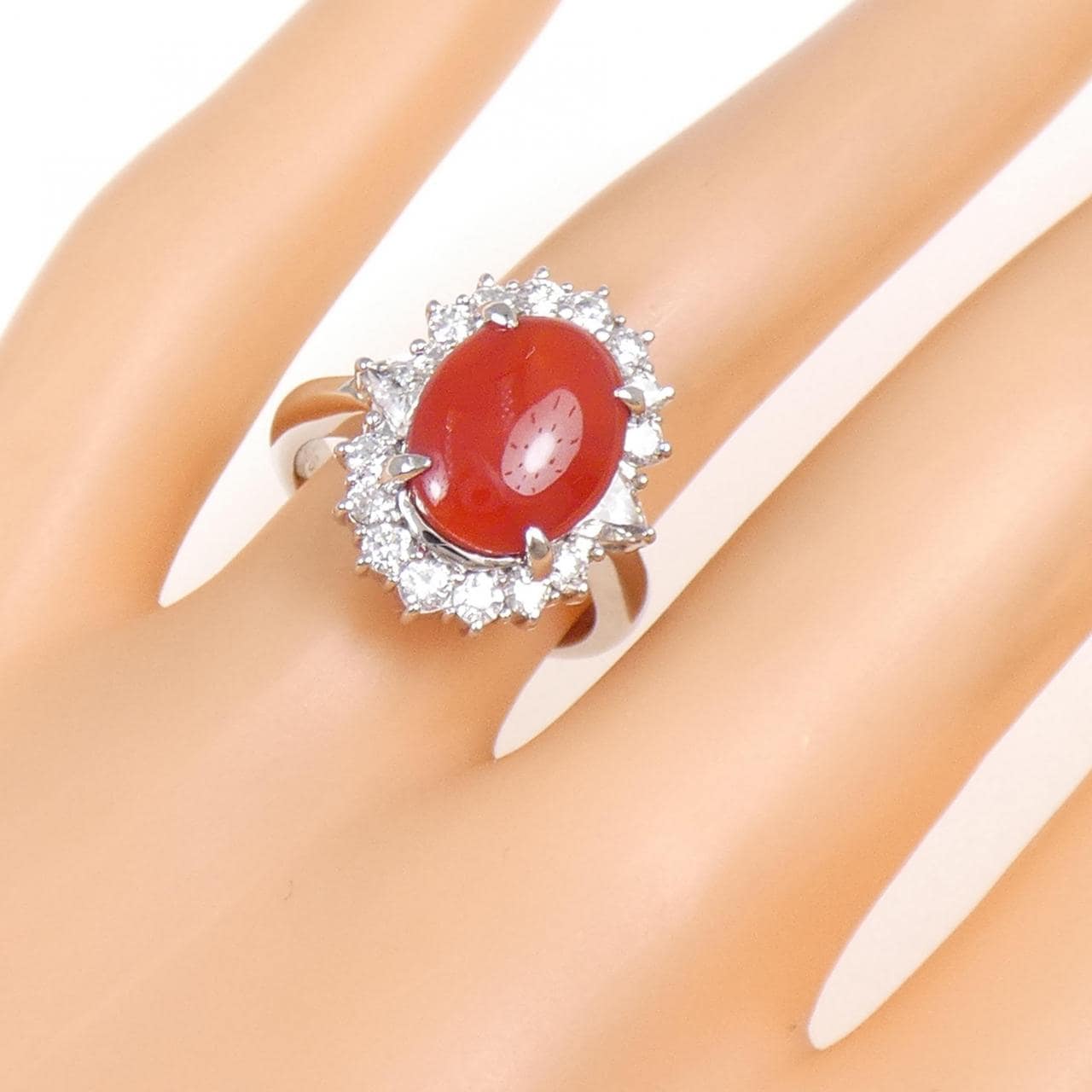 PT900 サンゴ リング 3.03CT