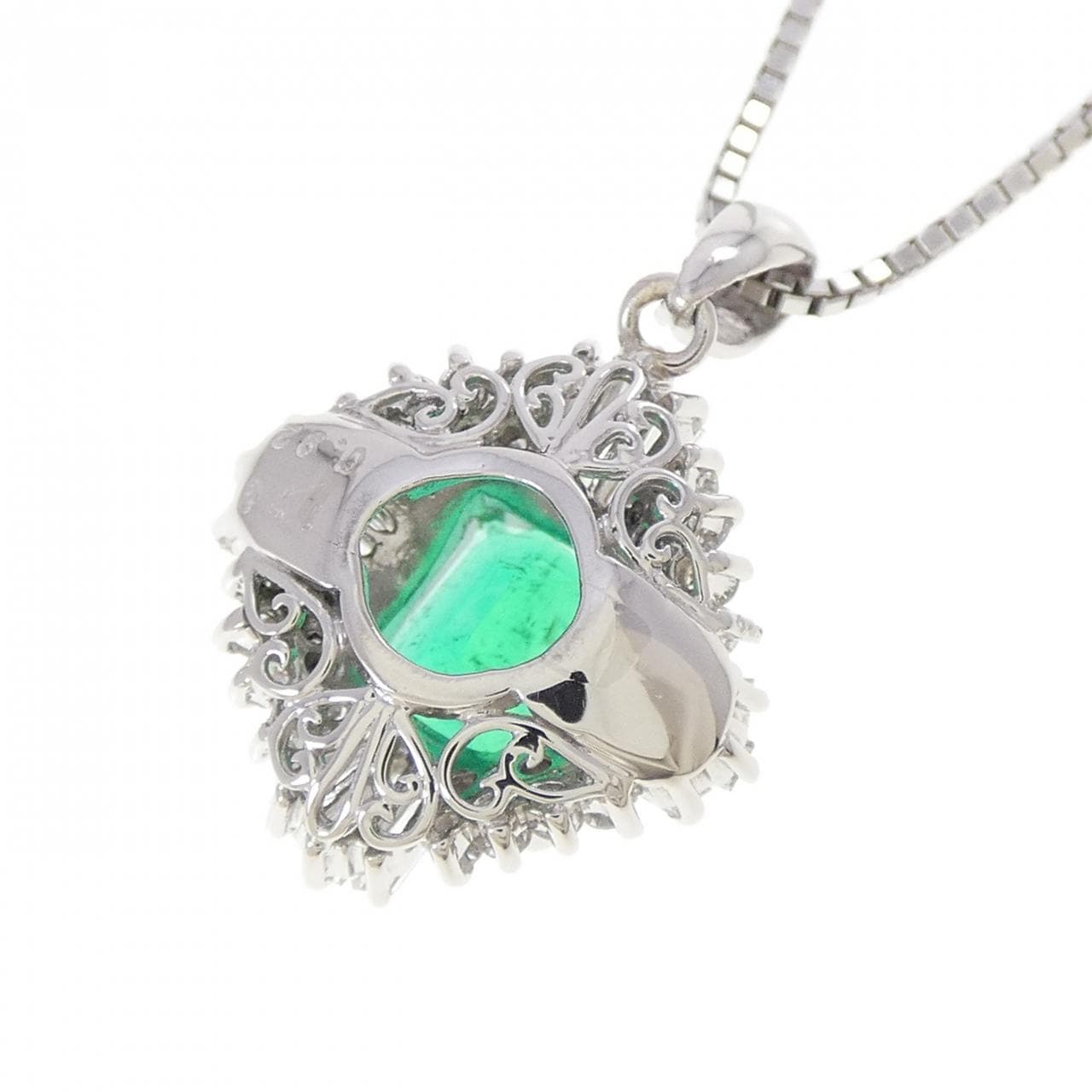 PT900/PT850 エメラルド ネックレス 1.78CT コロンビア産