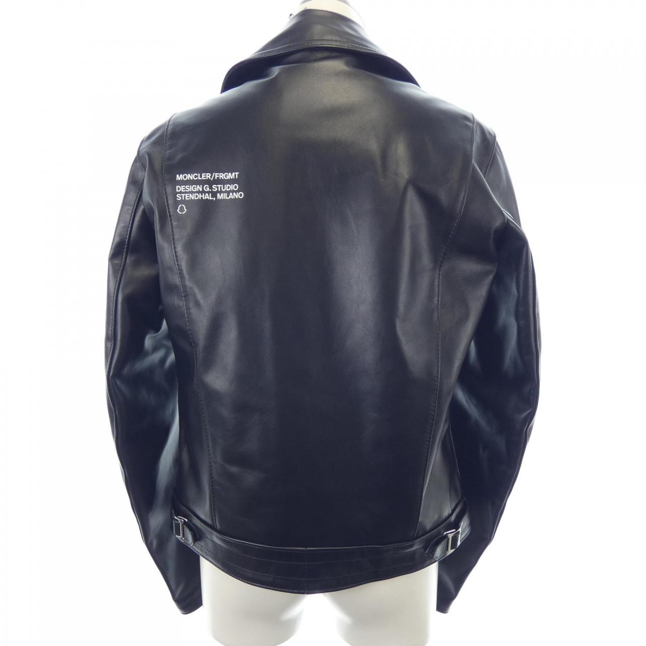 モンクレール ジーニアス MONCLER GENIUS FRAGMENT DWAYNE CYCLONE レザーライダースジャケット