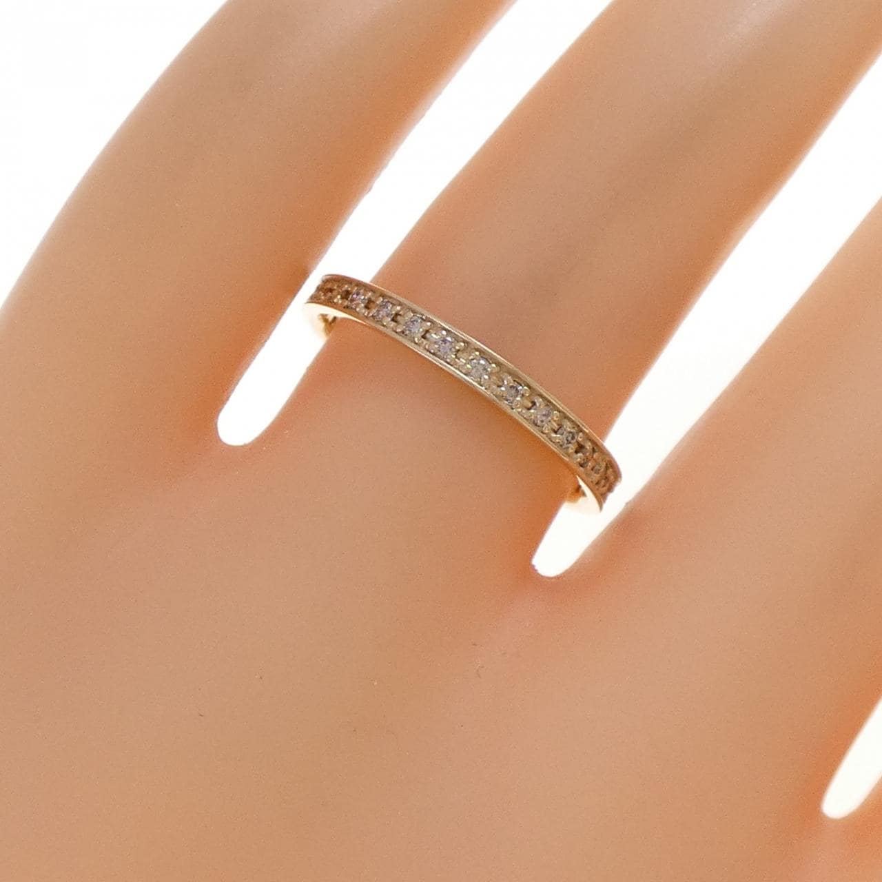 K10YG フルエタニティ ダイヤモンド リング 0.20CT