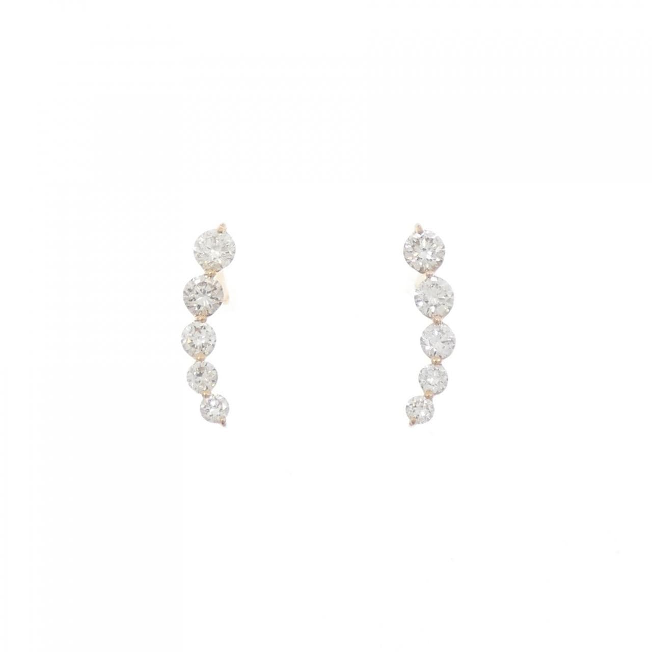 K18PG ダイヤモンド ピアス 0.40CT