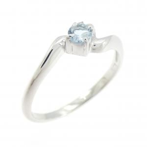 K18WG アクアマリン リング