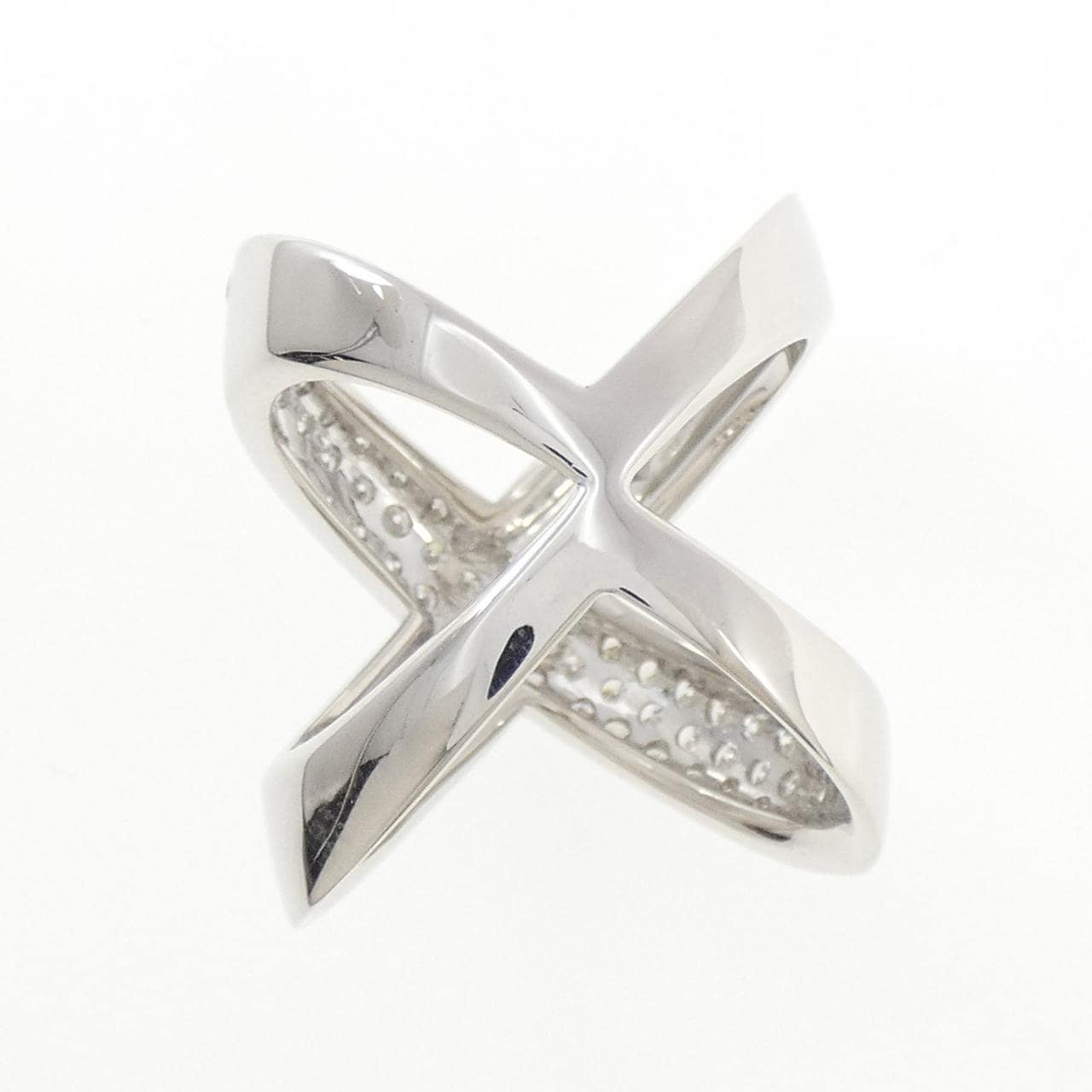 750WG パヴェ ダイヤモンド リング 1.00CT