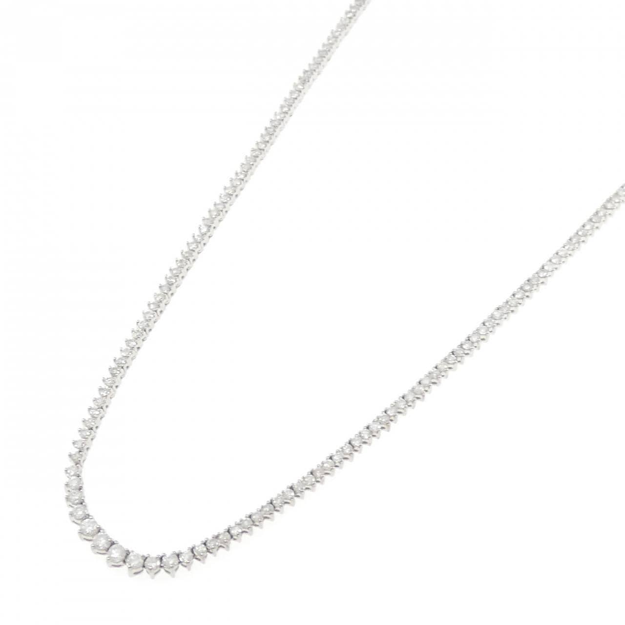 K18WG ダイヤモンド ネックレス 5.00CT