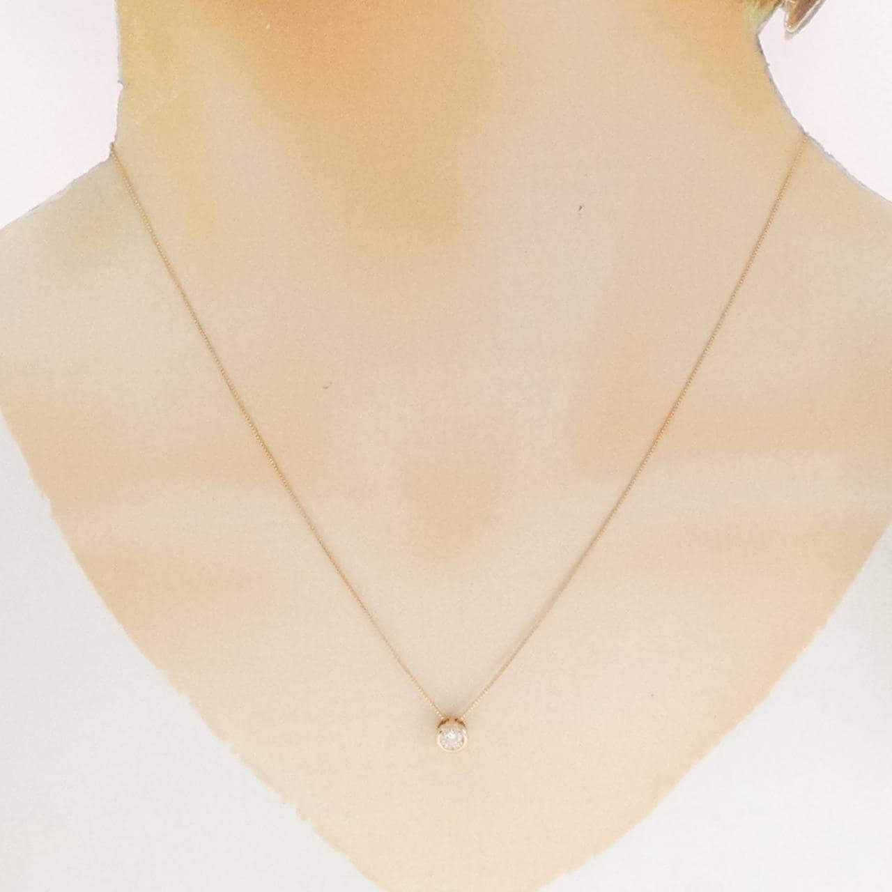 K18PG ダイヤモンド ネックレス 0.20CT