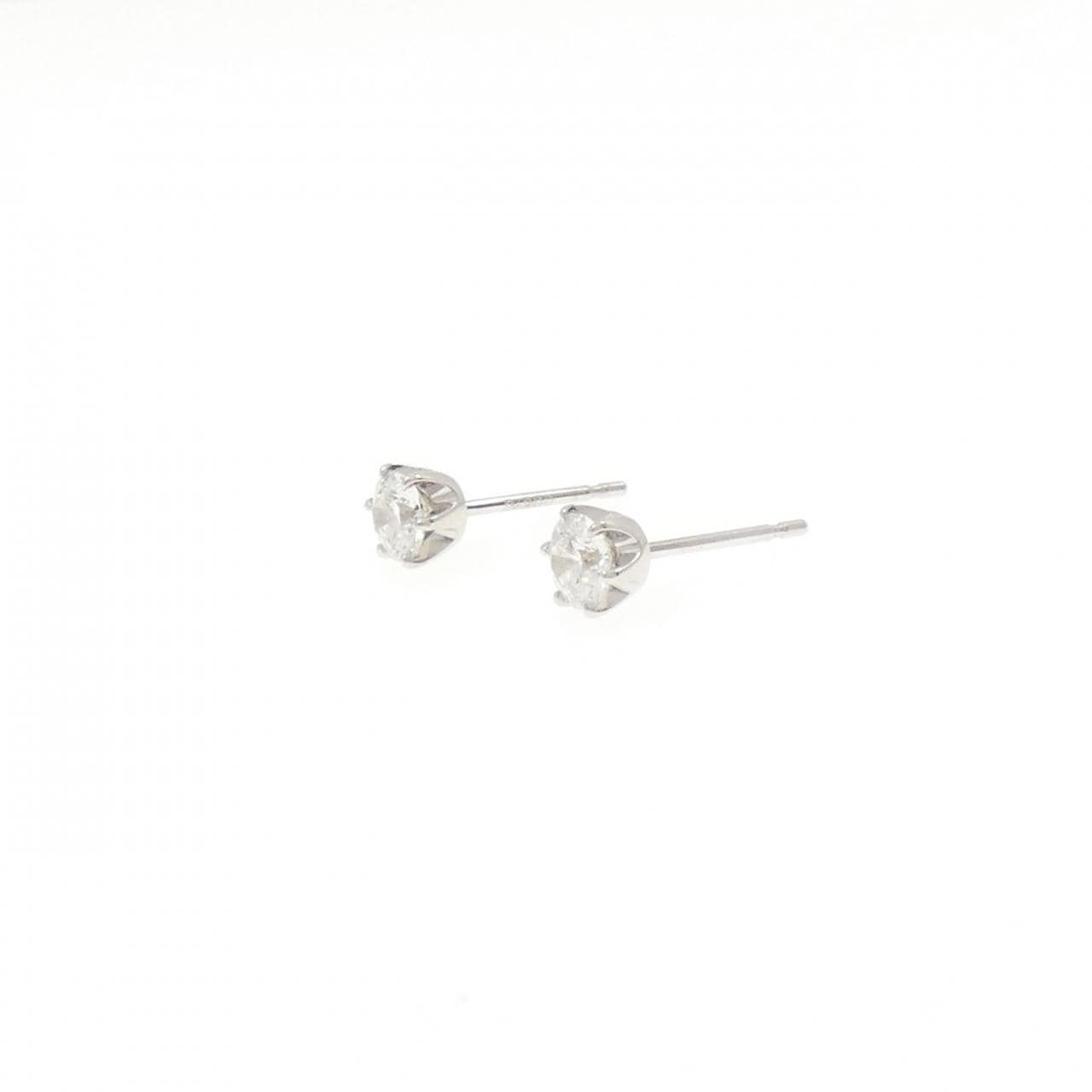 PT900 ソリティア ダイヤモンド ピアス 0.408CT