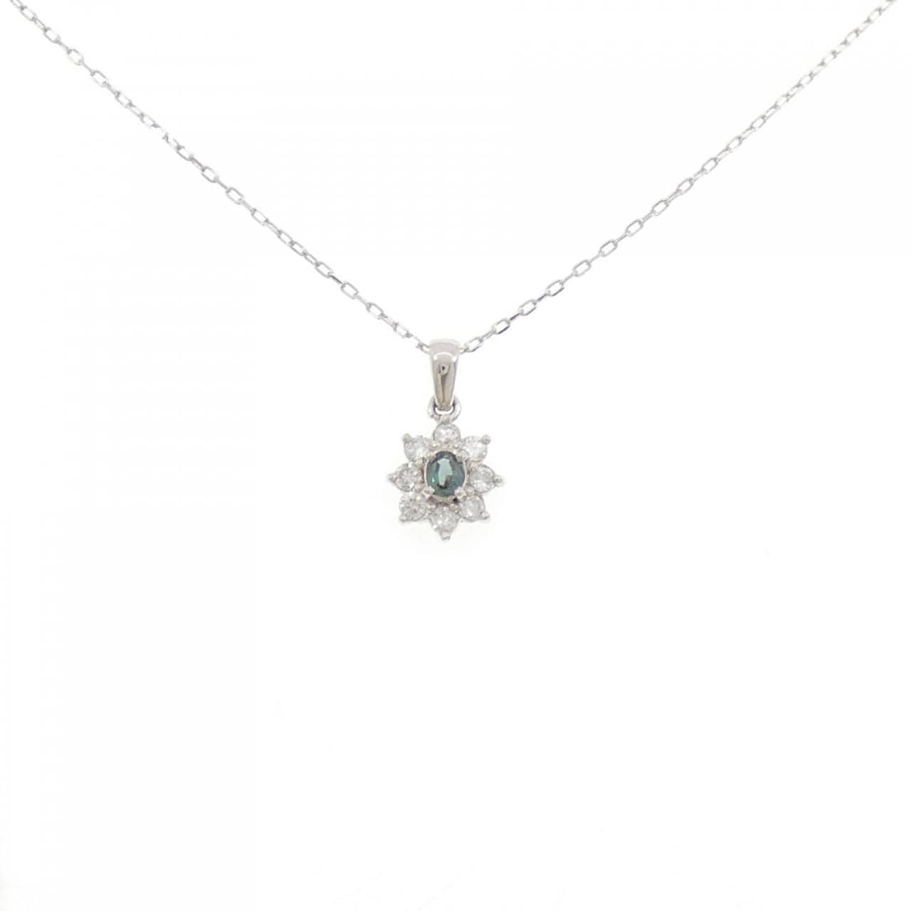 PT900/PT850 アレキサンドライト ネックレス 0.13CT