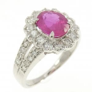 PT900 ルビー リング 1.12CT モザンビーク産