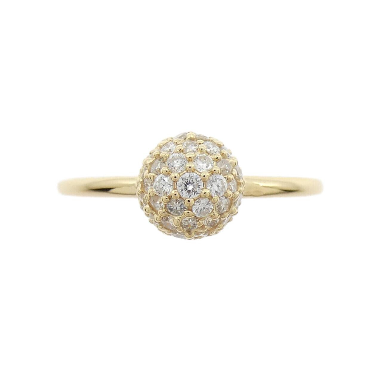 【リメイク】K18YG パヴェ ダイヤモンド リング 0.30CT