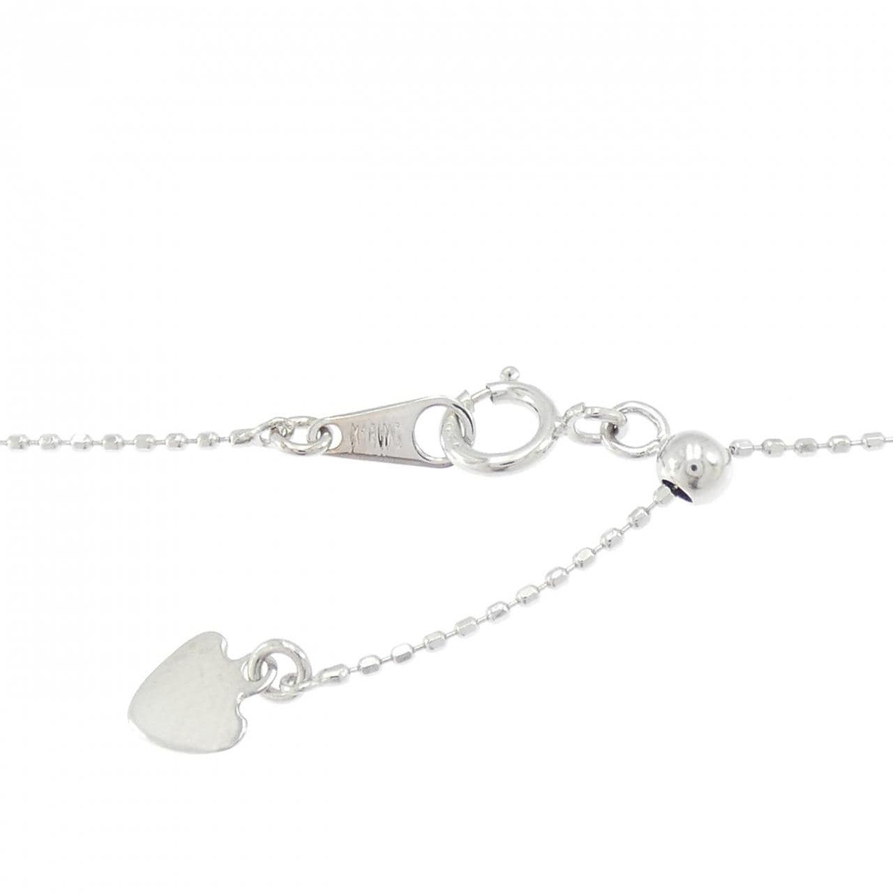 K18WG Leaf Green Garnet Necklace 0.80CT