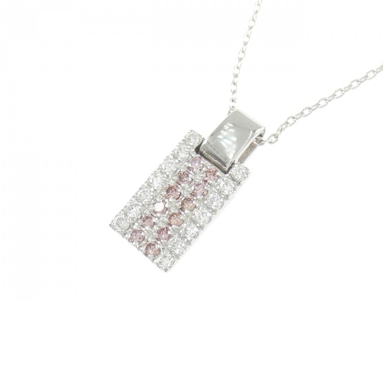PT900/PT850 ピンクダイヤモンド ネックレス 0.17CT