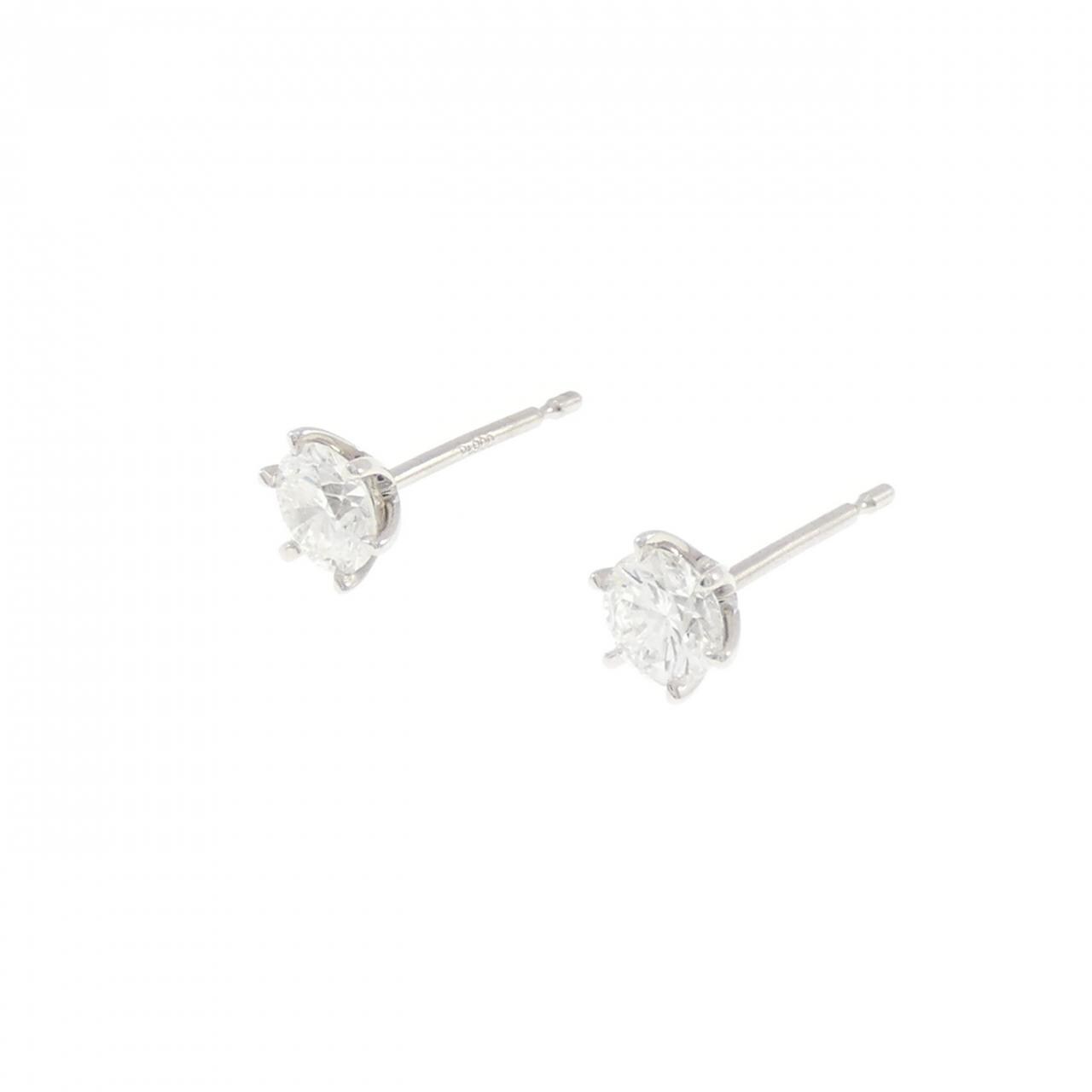 【リメイク】PT900/ST ダイヤモンド ピアス 0.319CT 0.327CT E-F SI1 VG