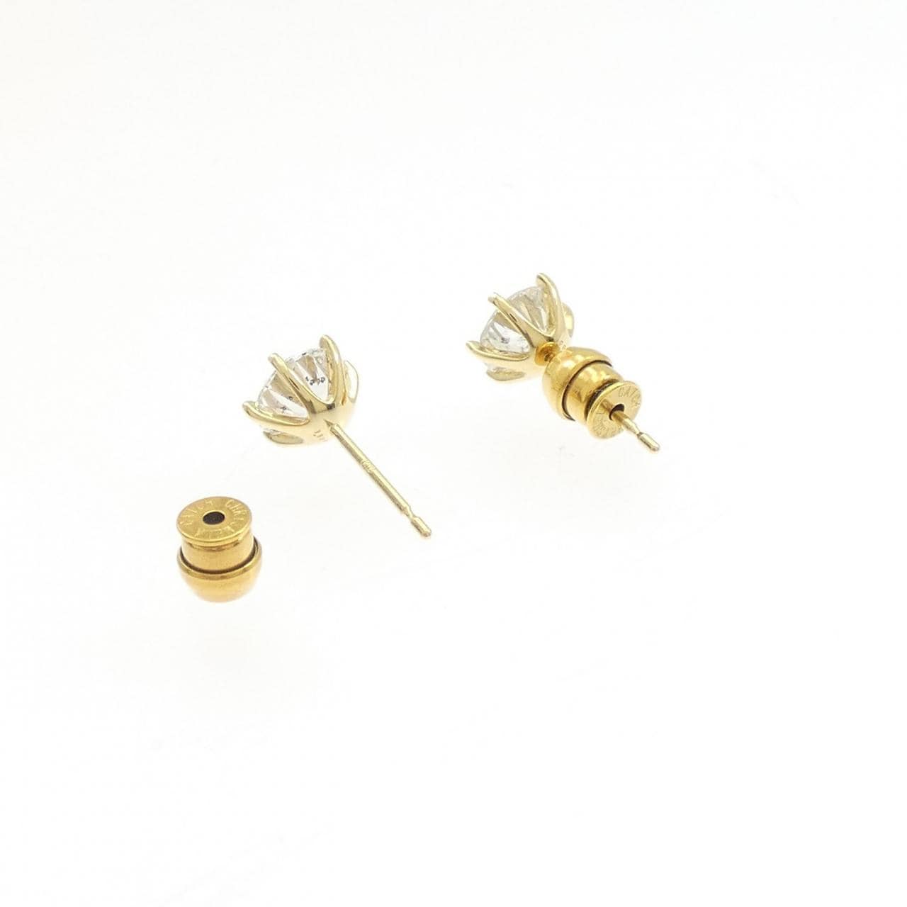 【リメイク】K18YG/ST ダイヤモンド ピアス 1.085CT 1.124CT F-H SI2 VG-GOOD