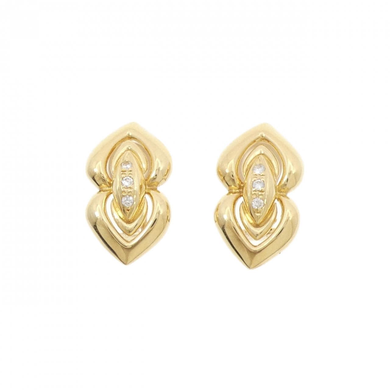 K18YG Diamond earrings 0.10CT