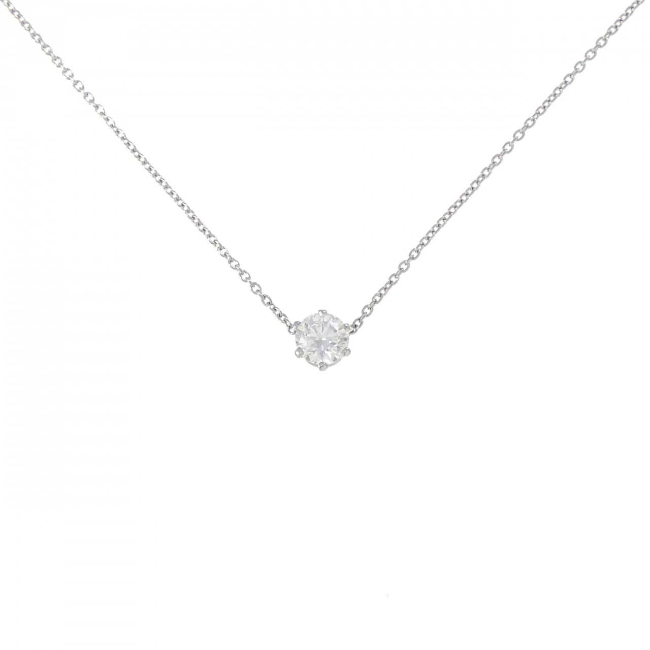 PT950/PT850 ソリティア ダイヤモンド ネックレス 0.301CT D VS1 3EXT