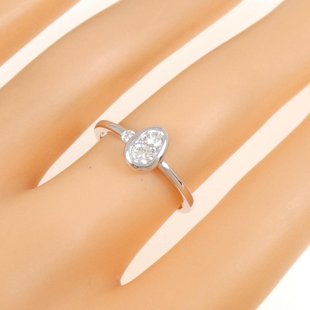 K18WG ダイヤモンド リング 0.25CT