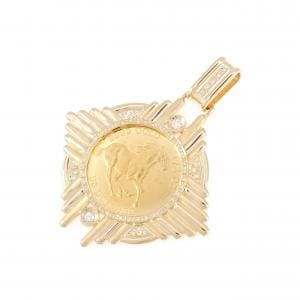 K18YG(枠) ダイヤモンド コイン 0.65CT