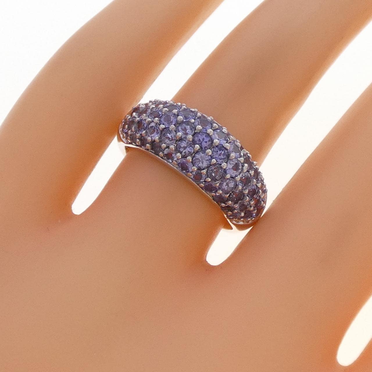 K9WG パヴェ タンザナイト リング 2.00CT