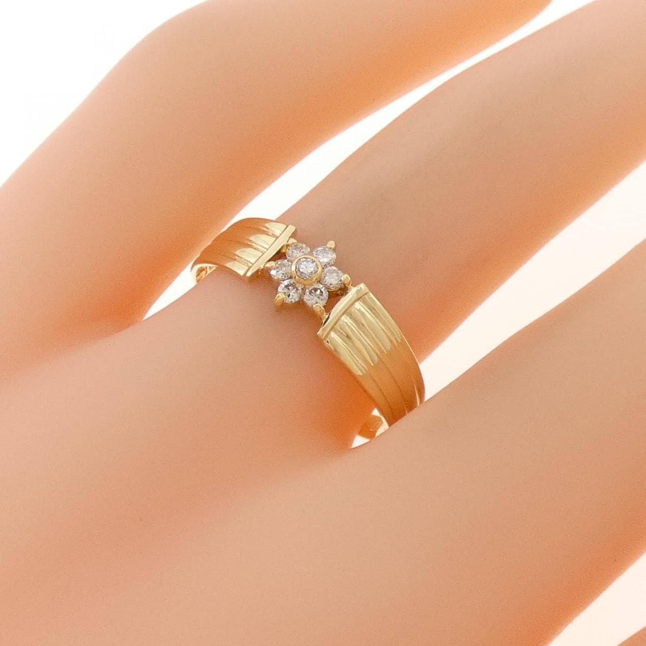 K18YG ダイヤモンド リング 0.10CT