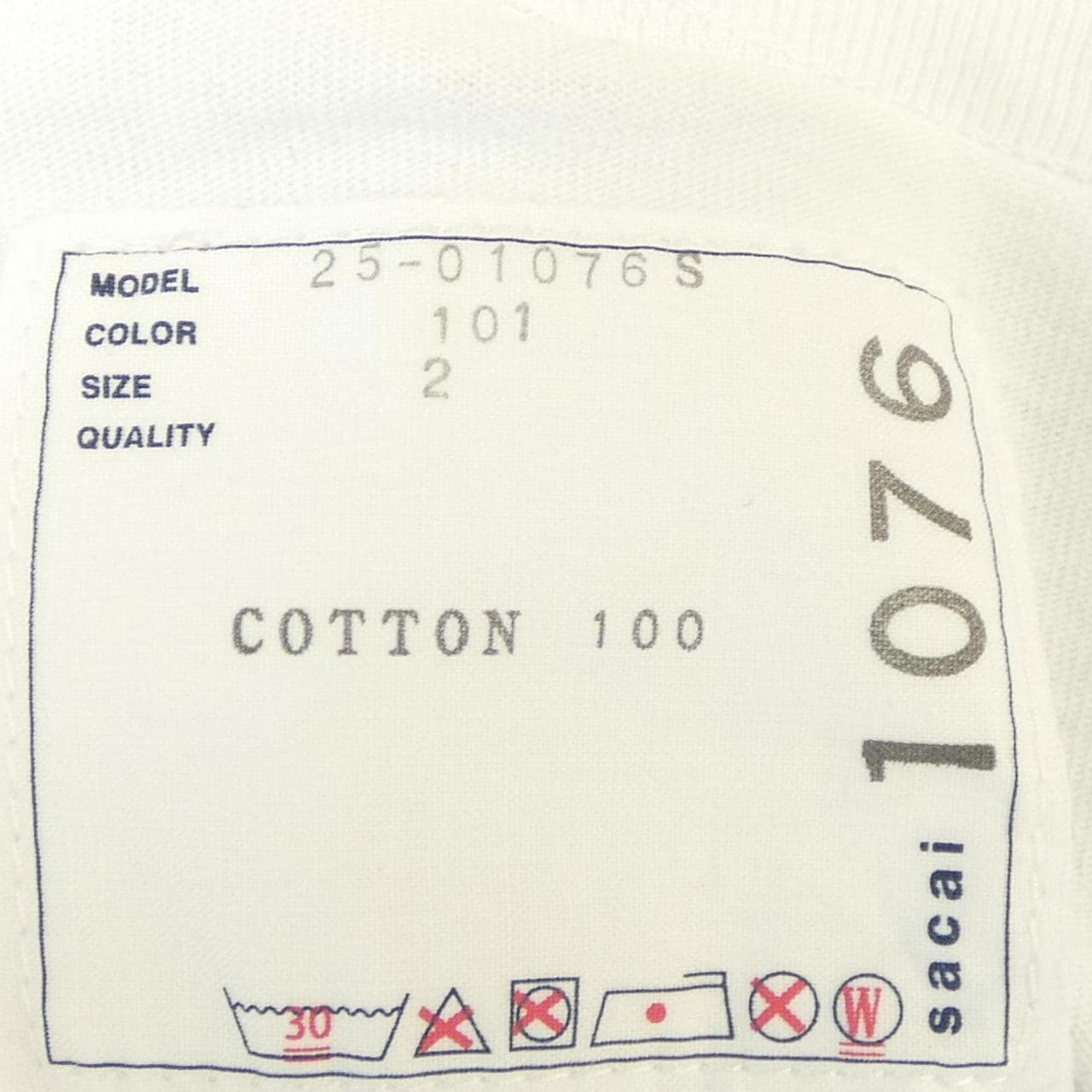 サカイ SACAI 25-01076S UNISEX Tシャツ