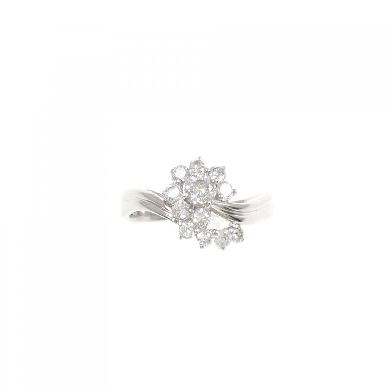 PT900 フラワー ダイヤモンド リング 0.50CT