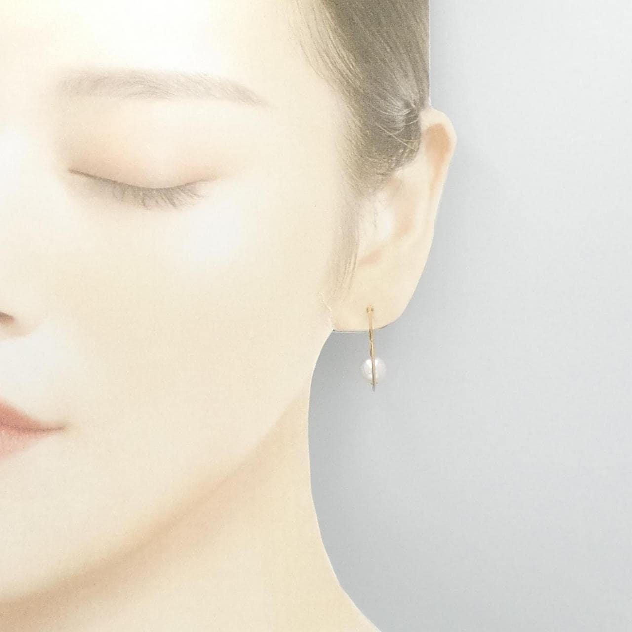 [新品] K18YG 心型Akoya珍珠耳環 7.2 毫米