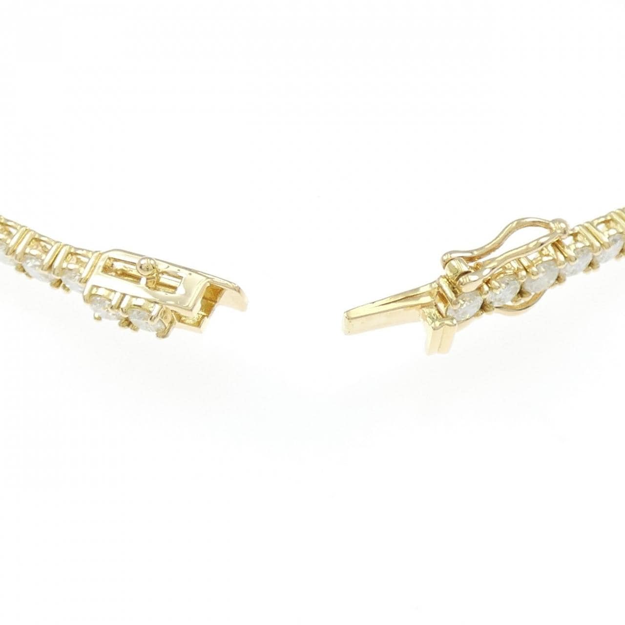 [再加工款] K18YG鑽石手鍊 6.20CT