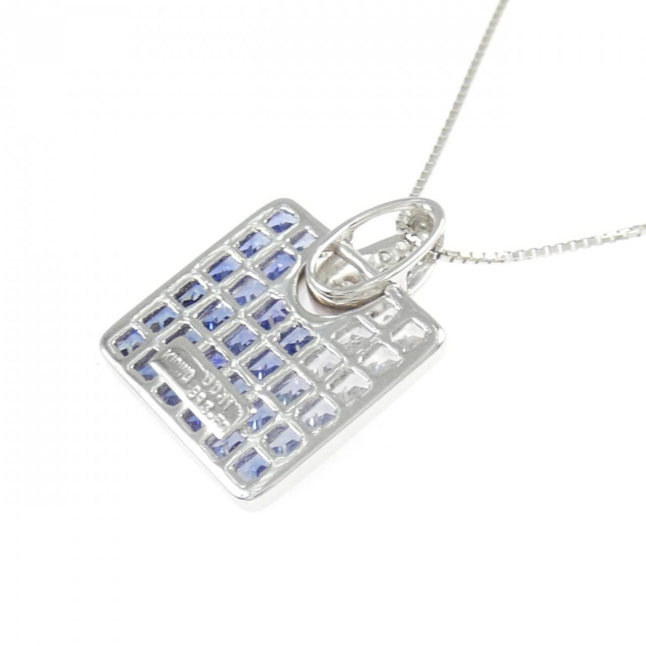 K18WG サファイヤ ネックレス 3.50CT