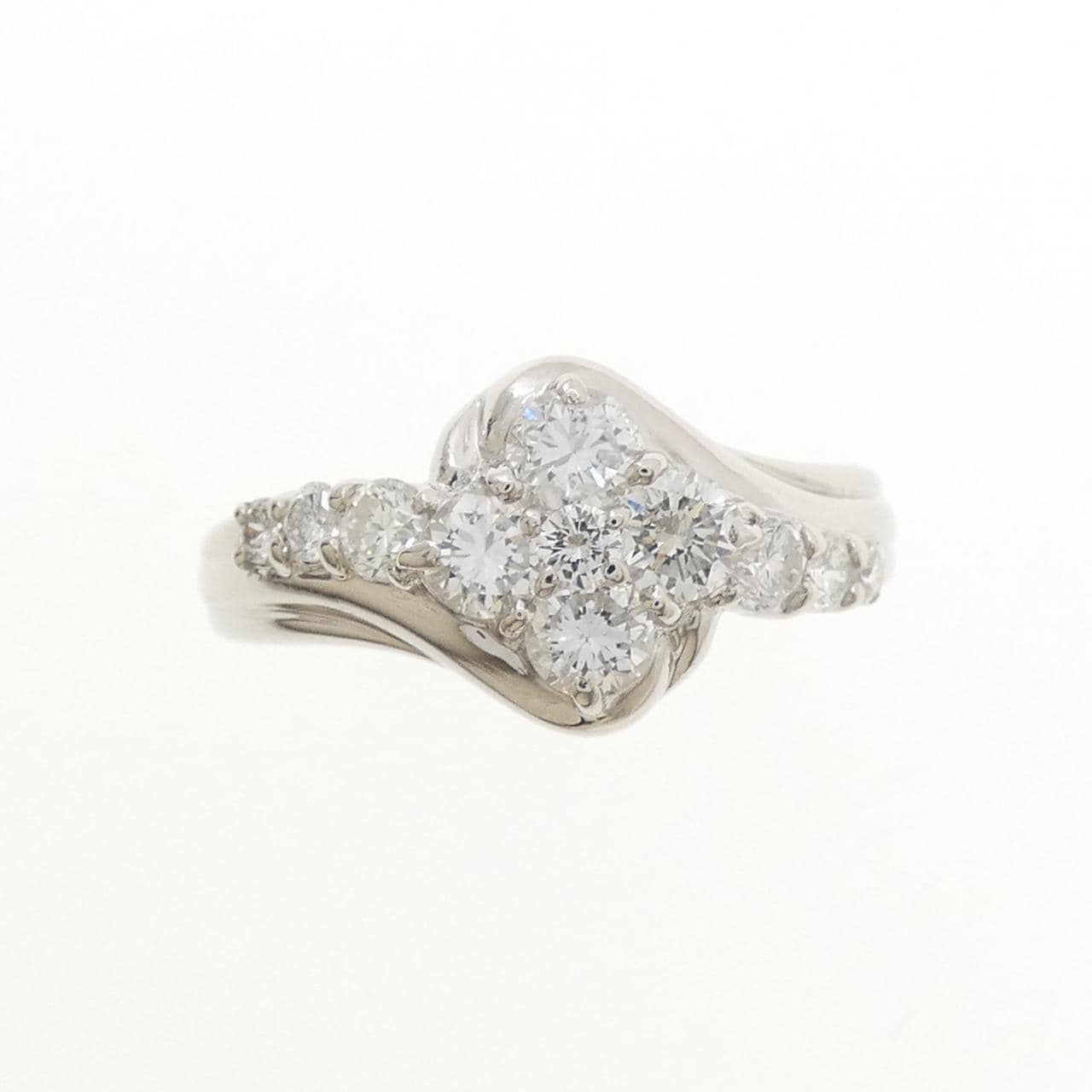 PT900 フラワー ダイヤモンド リング 1.00CT