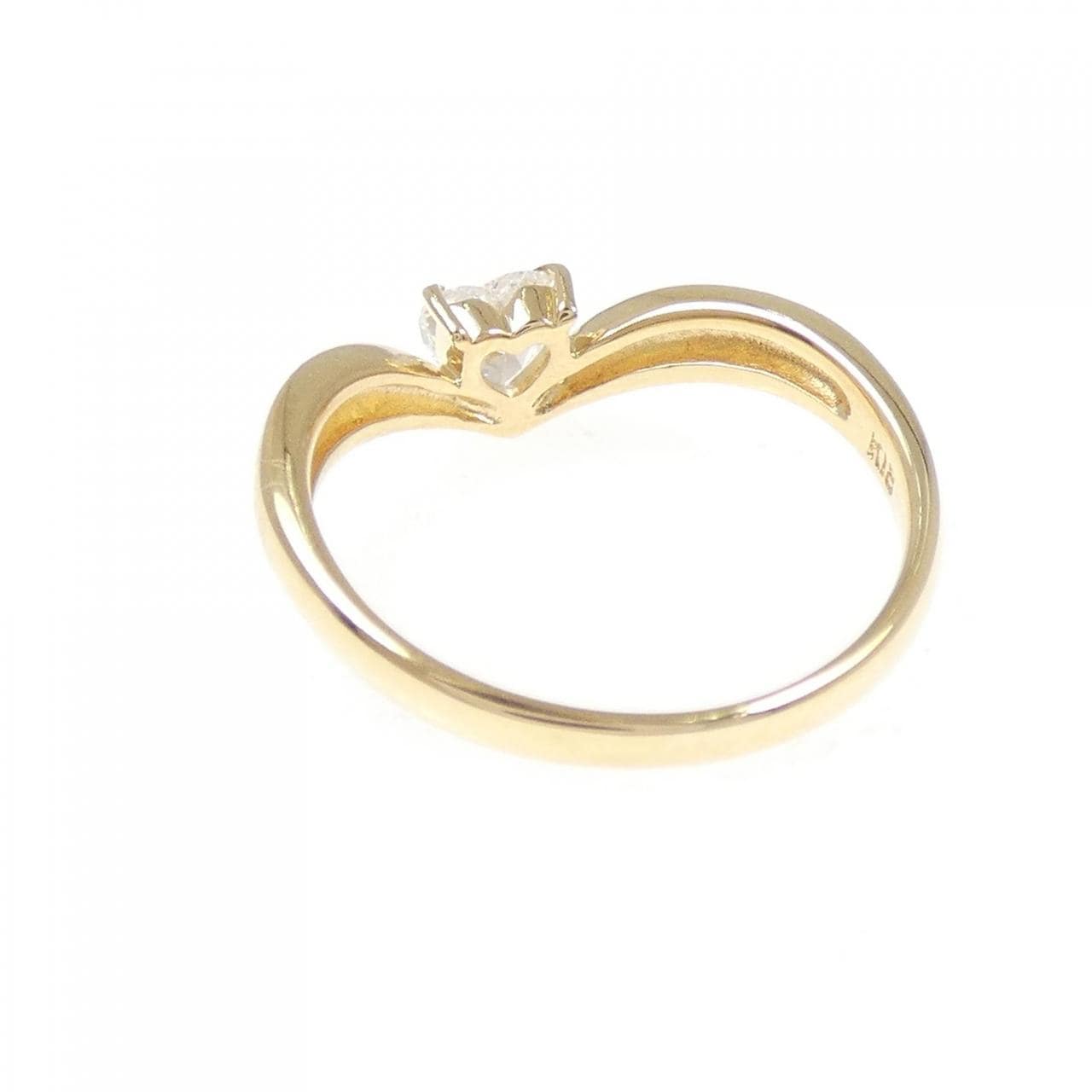K18YG ハート ダイヤモンド リング 0.31CT
